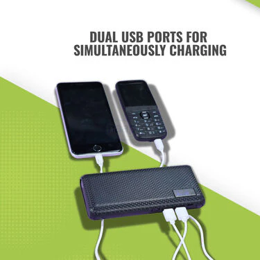 10,000 mAh Big Power Bank With Battery Indicator And Powerful Emergency light (PB19) - Image 3