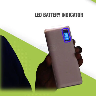 10,000 mAh Big Power Bank With Battery Indicator And Powerful Emergency light (PB19) - Image 6