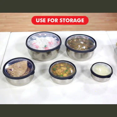 10 Pcs Steel Push & Lock Bowl Set (10PL2) - Image 6