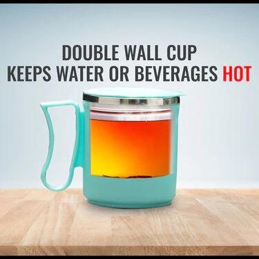 12 Hours Hot & Cold Insulated Flask + 2 Cups & Snack Plates (1F2C2SP) - Image 2