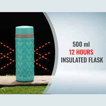 12 Hours Hot & Cold Insulated Flask + 2 Cups & Snack Plates (1F2C2SP) - Image 5