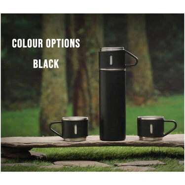 12 Hours Hot & Cold - Insulated Flask + 3 Cups (1F3C1) - Image 3
