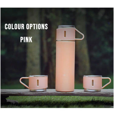 12 Hours Hot & Cold - Insulated Flask + 3 Cups (1F3C1) - Image 5