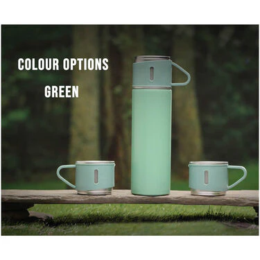 12 Hours Hot & Cold - Insulated Flask + 3 Cups (1F3C1) - Image 6