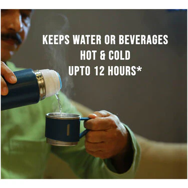 12 Hours Hot & Cold - Insulated Flask + 3 Cups (1F3C1) - Image 7
