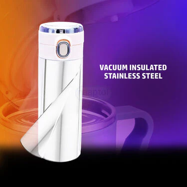 12 Hours Hot - Vacuum Insulated Stainless Steel Flip Flask With Temperature Display (450 ML) (1TFF1) - Image 2