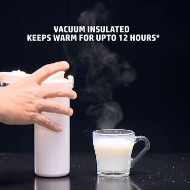 12 Hours Hot - Vacuum Insulated Stainless Steel Flip Flask With Temperature Display (450 ML) (1TFF1) - Image 4