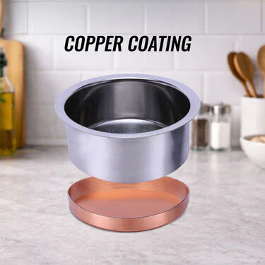 15 Pcs Copper Base Cook & Serve Set + 5 Pcs Kitchen Tools (15CC1) - Image 3