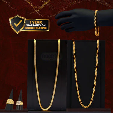 2 Chain + Bracelet + 2 Ring with Free Digital Watch (2GCB2RW) - Image 7