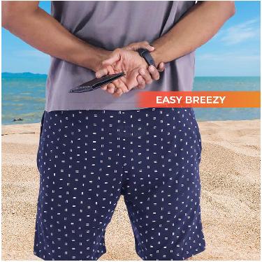 2 Comfortable Cotton Rich Shorts For Mens With Free Leatherite Wallet And Digital Watch (BPW2) - Image 5