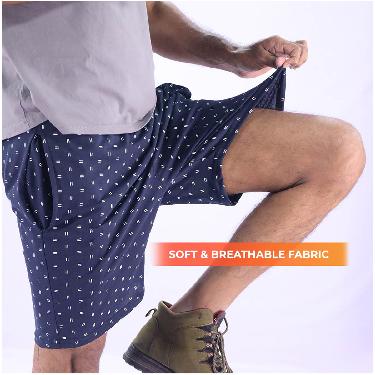 2 Comfortable Cotton Rich Shorts For Mens With Free Leatherite Wallet And Digital Watch (BPW2) - Image 6