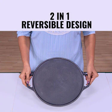2-in-1 Heavy Duty Cast Iron Tawa & Grill (1GDT1) - Image 3