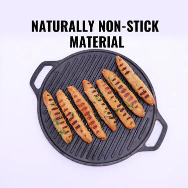 2-in-1 Heavy Duty Cast Iron Tawa & Grill (1GDT1) - Image 5