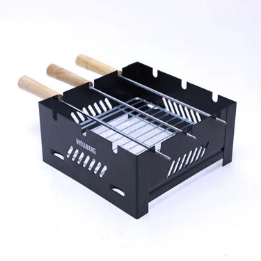 2 In 1 Portable Charcoal & Gas Barbeque Grill + 3 Skewers (1CBG1) - Image 5