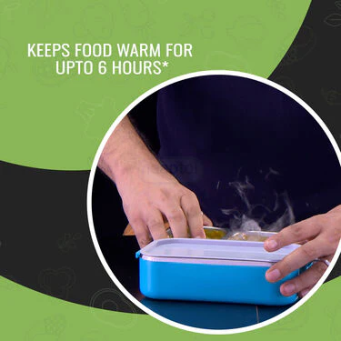 2 Layer Airtight & Leakproof Steel Insulated Lunch Box (2LILB1) - Image 5