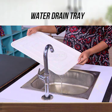 2 Layer Dish Rack With Water Drain Tray (1DR1) - Image 3