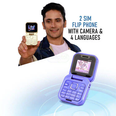 2 Sim Flip Phone With Camera & 4 Languages (PMH1) - Image 2
