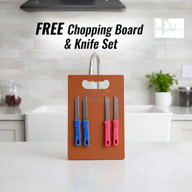 20 Pcs Copper Coated Cook & Serve Set + 5 Kitchen Tools + Chopping Board & Knife Set (20CC1A) - Image 6