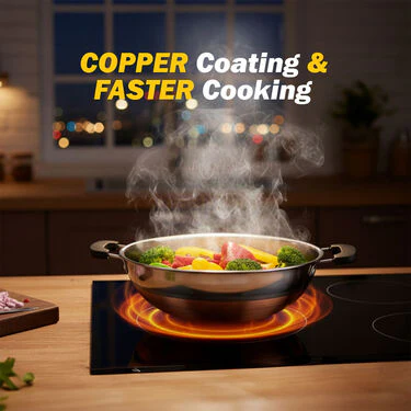 21 Pcs Copper Bottom Multipurpose Cook & Serve Set (21CC1) - Image 4