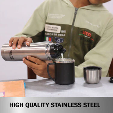 24 Hours Hot or Cold Designer Insulated Flask (500 ml) + Double Wall Cup with Lid (1F1C3) - Image 5