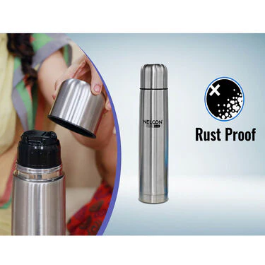 24 Hours Hot or Cold Insulated Flask (1.0 Ltr) + 2 Double Wall Cup with Lid - Image 6