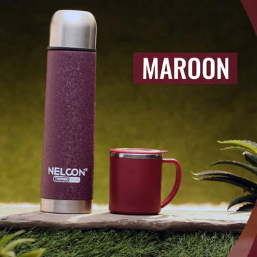 24 Hours Hot or Cold Insulated Flask + Double Wall Cup - Image 6