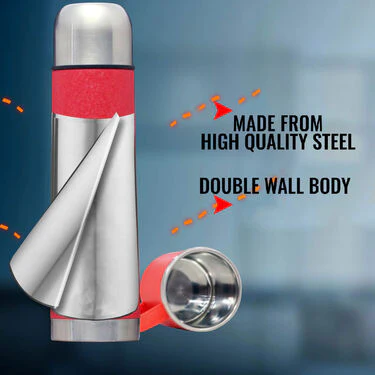 24 Hours Hot or Cold Insulated Flask + Double Wall Cup - Image 8