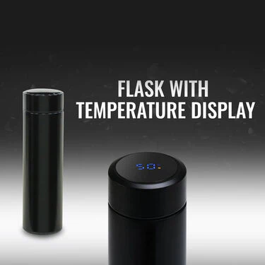 24 Hrs Hot & Cold Flask with Temperature Display + Free 2 Double Wall Cups (1TF2C) - Image 5