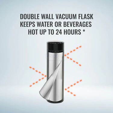 24 Hrs Hot & Cold Flask with Temperature Display + Free 2 Double Wall Cups (1TF2CF) - Image 5