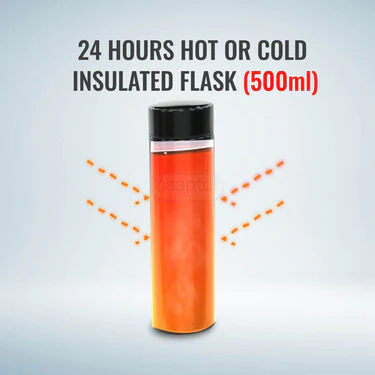 24 Hrs Hot & Cold Flask with Temperature Display + Free 2 Double Wall Cups (1TF2CM) - Image 2