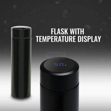 24 Hrs Hot & Cold Flask with Temperature Display + Free 2 Double Wall Cups (1TF2CM) - Image 4