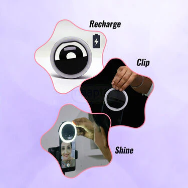 28 LED Rechargeable Super Bright Clip-on Ring Light  (LRG) - Image 4