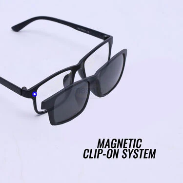 3 In 1 Frame Glasses Polarized with Magnetic Clip On Frame (FFPC1) - Image 5
