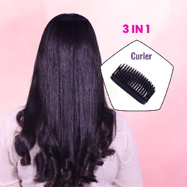 3 In 1 Hair Dryer Straightener & Curler (HD1) - Image 10