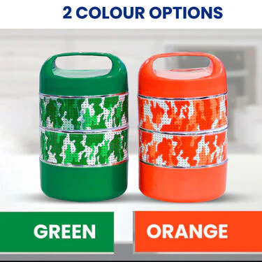 3 Layer Designer Steel Insulated Tiffin - BOGO - Image 2