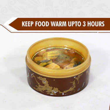 3 Layer Marble Printed Insulated Steel Lunch Box - Buy 1 Get 1 Free (3LMPDT) - Image 2