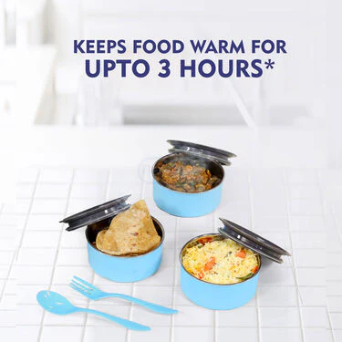 3 Pcs Vacuum Insulated lunch Box With Bag - B1G1 (3ILBB) - Image 4