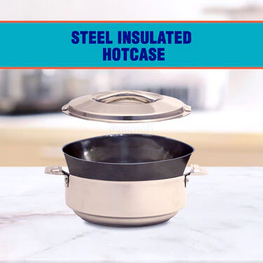 3 Steel Insulated Hot Case + 2 Serving Spoons + FREE 2 Layer Steel Lunch Box (3SCLB) - Image 4