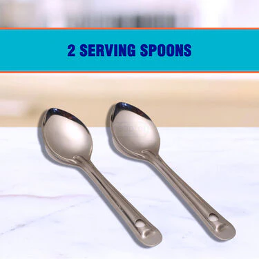 3 Steel Insulated Hot Case + 2 Serving Spoons + FREE 2 Layer Steel Lunch Box (3SCLB) - Image 5