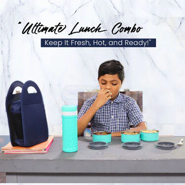 3 Vacuum Insulated Steel lunch Box with Flask (3LBF) - Image 7