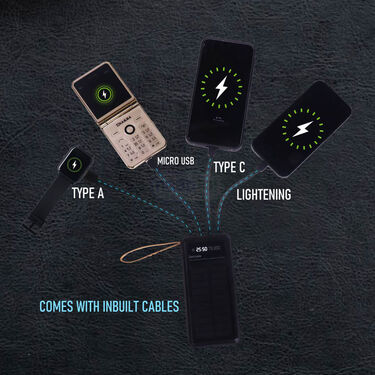 30000 Mah Solar Powerbank With Inbuilt Cables (PB17) - Image 2