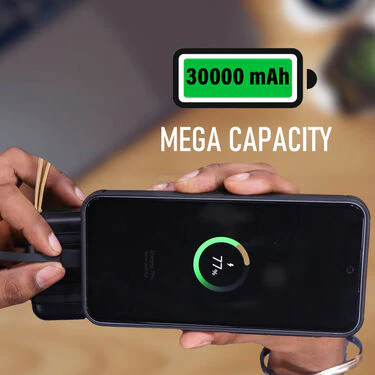 30000 Mah Solar Powerbank With Inbuilt Cables (PB17) - Image 4