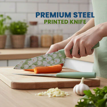 3Pcs Stainless Steel Printed Knife Set (CK4) - Image 3