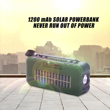 4-in-1 Powerful Solar Powerbank + Wireless FM Radio + Heavy Bass Bluetooth Speaker + Powerful Torch (BLS1) - Image 5