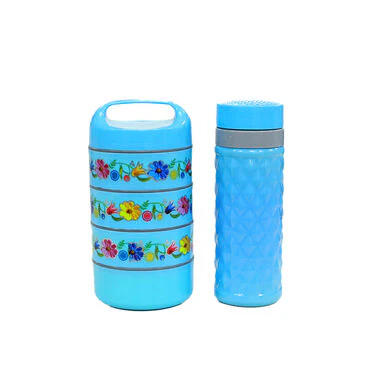 4 Layer Designer Steel Insulated Tiffin with Insulated Hot & Cold Flask (4LSITWF) - Image 5