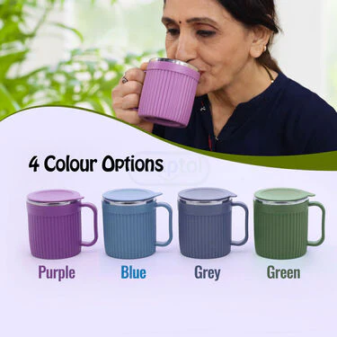 4 Pcs Double Wall Cup With lid (4CL2) - Image 3