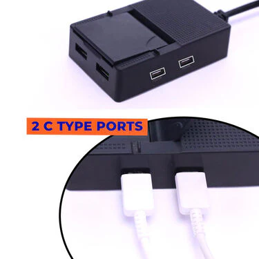4 Port Ultra Fast Mobile Charger With Inbuilt Stand (FMC) - Image 2