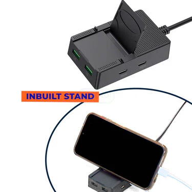 4 Port Ultra Fast Mobile Charger With Inbuilt Stand (FMC) - Image 3