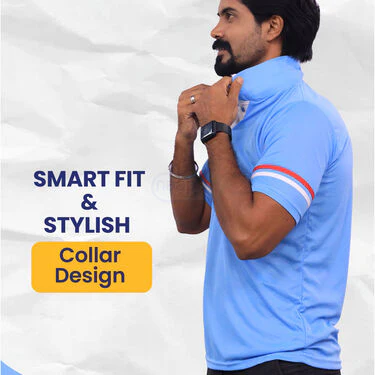 5 Designer Collar T-Shirts + FREE Digital Watch (5PTW5) - Image 4