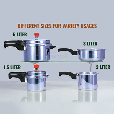5 ltr + 3 ltr + 2 ltr + 1.5 ltr Pressure Cooker Combo (4PC3) - Image 7